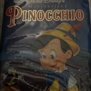 Disney Pinocchio Masterpiece VHS with Blue and Yellow Cover